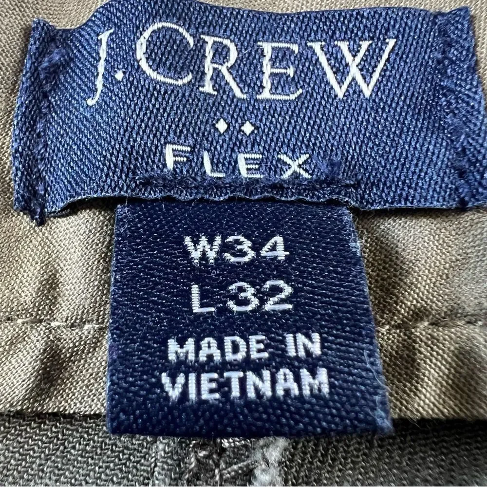 J. Crew Urban Khaki Chinos Straight Flex Timeless Neutral Men's Pants SZ 34x32